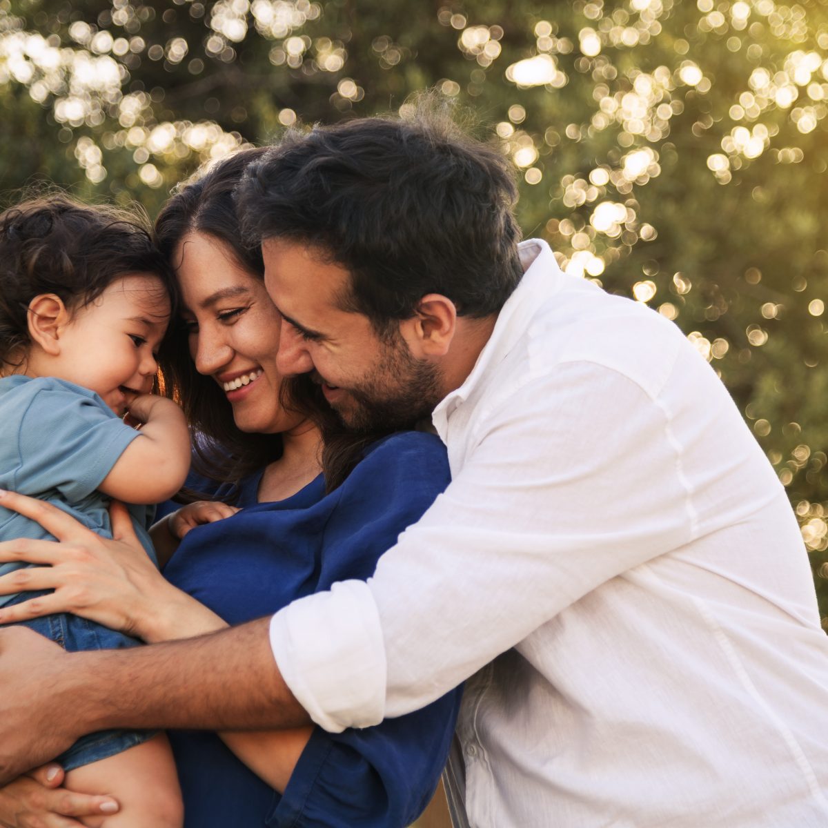 A,Joyful,Family,Moment,With,A,Father,,Mother,In,A
